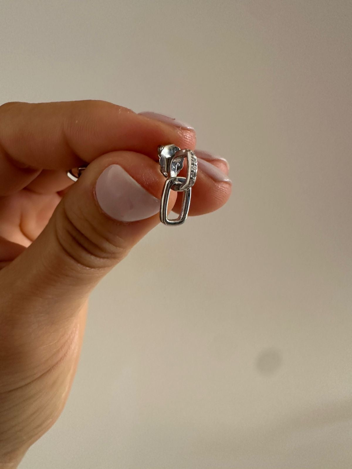 Arete de Plata Eslabón