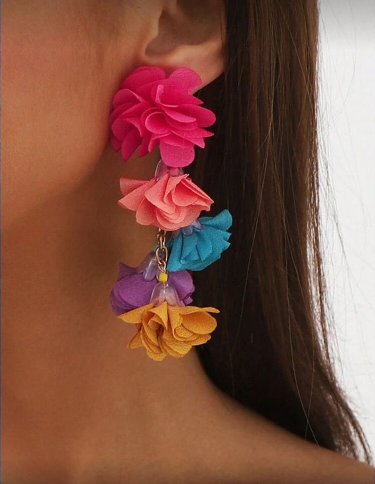 Par de aretes Flores
