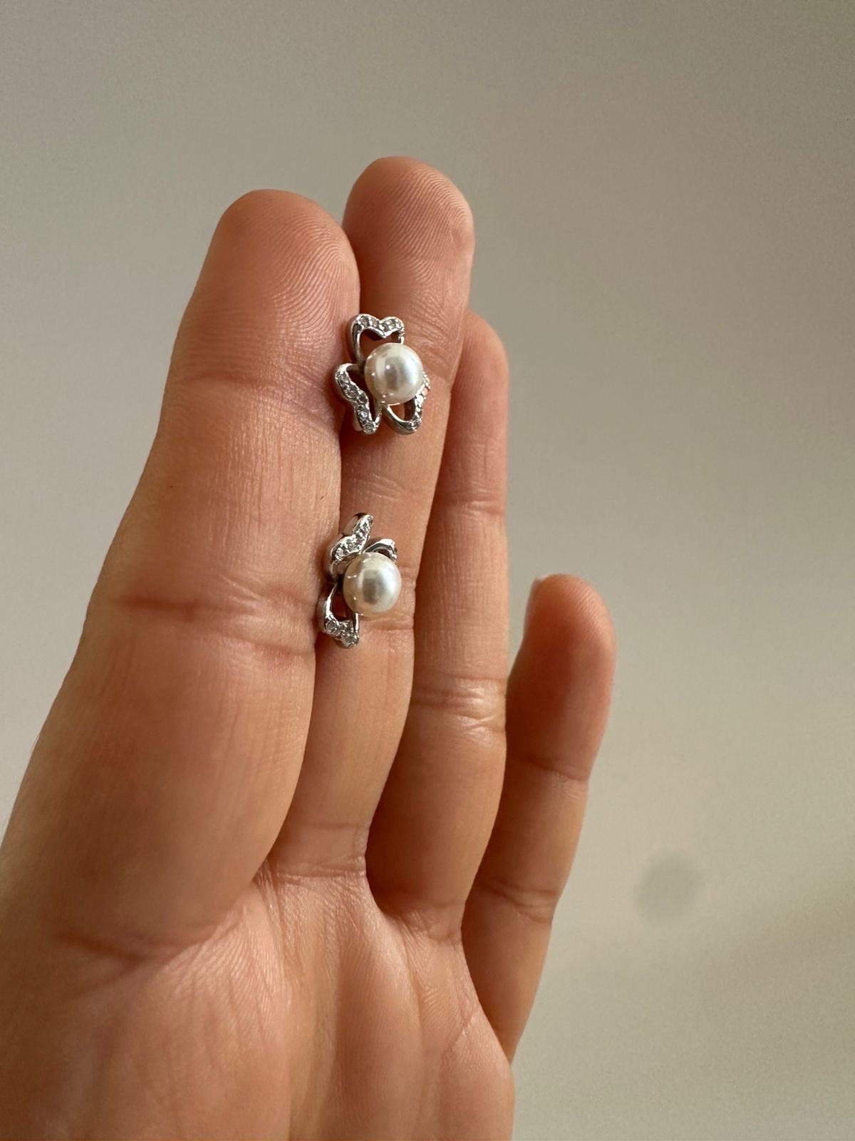 Aretes de plata Flores