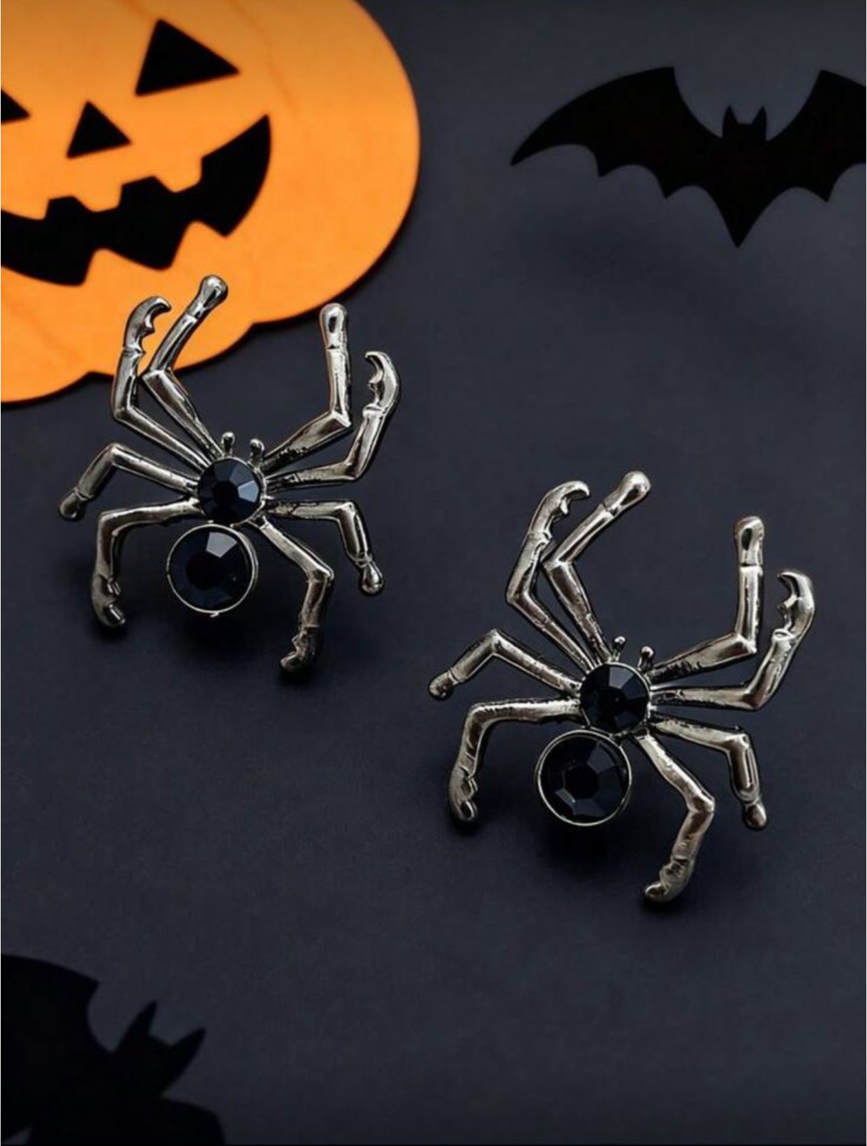 Par de aretes arañas