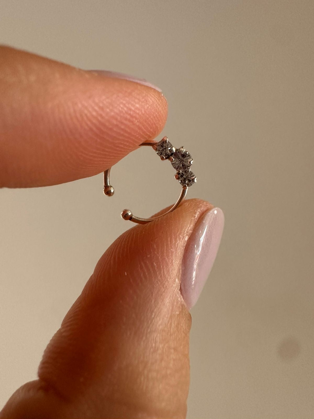 Earcuff de plata Florecitas