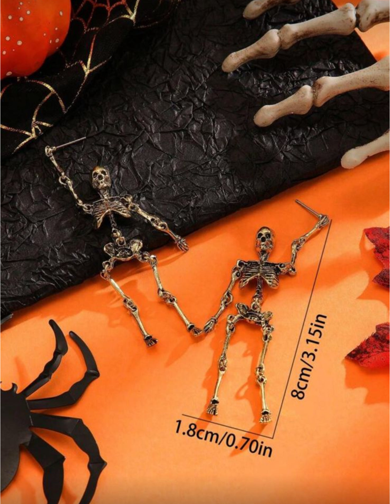 Par de aretes esqueletos