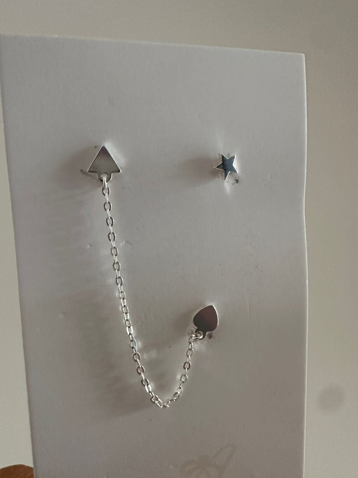 Aretes de plata irregulares