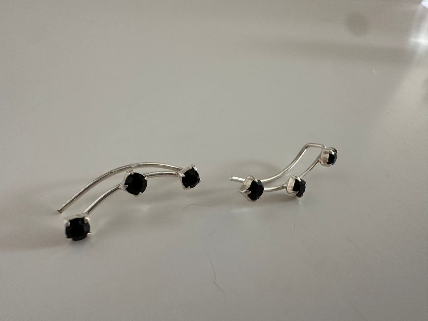 Aretes de plata Black