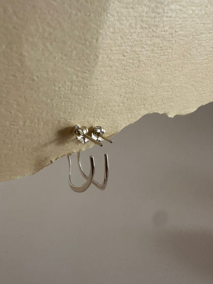 Aretes de plata Irregulares