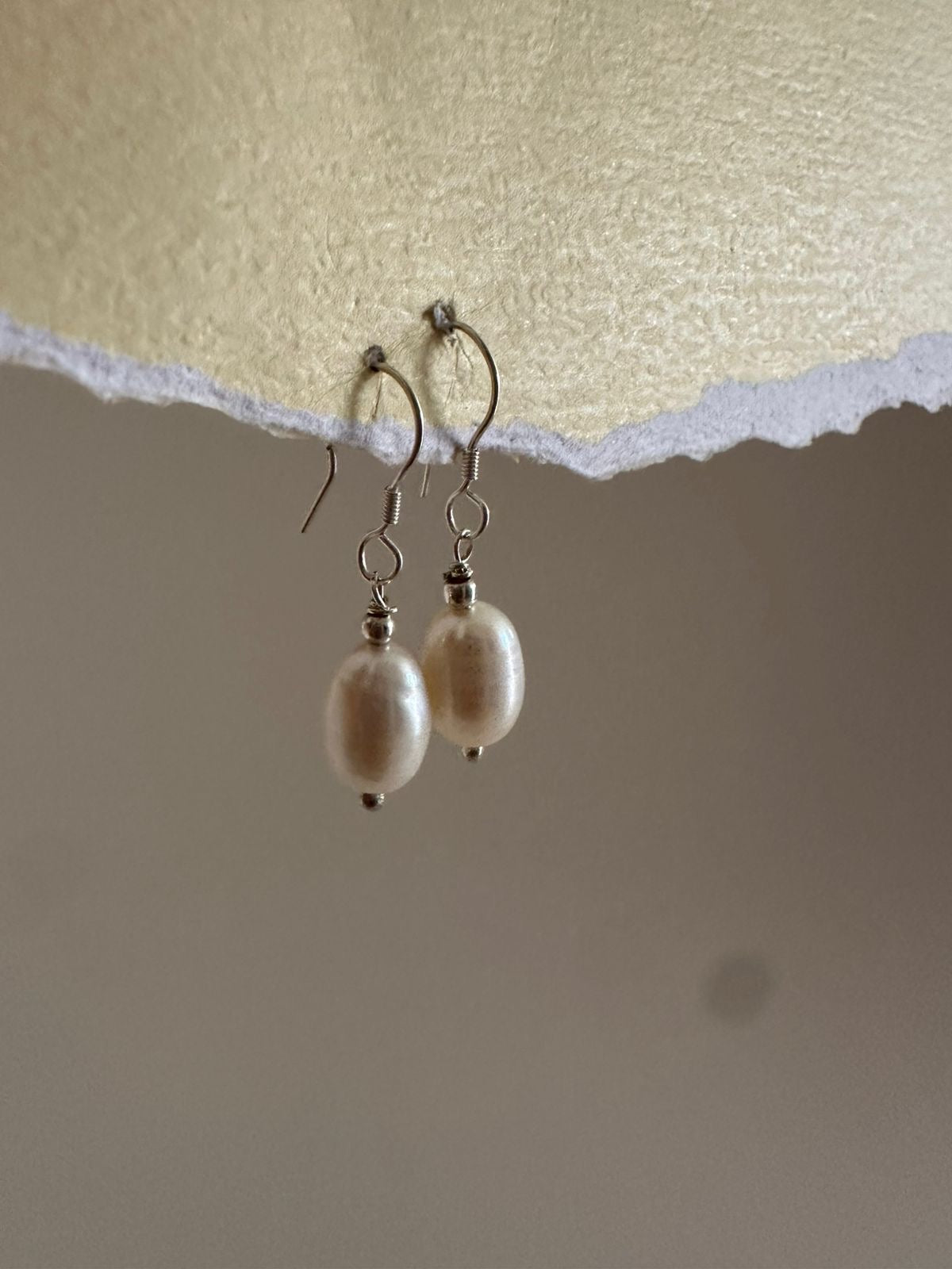 Aretes de plata perlitas