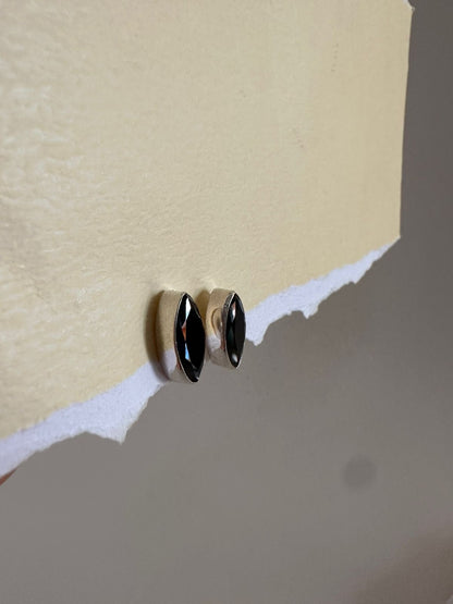 Aretes de plata Black Mamba