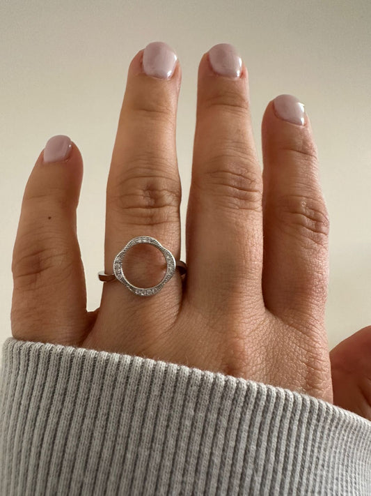 Anillo de plata Circle