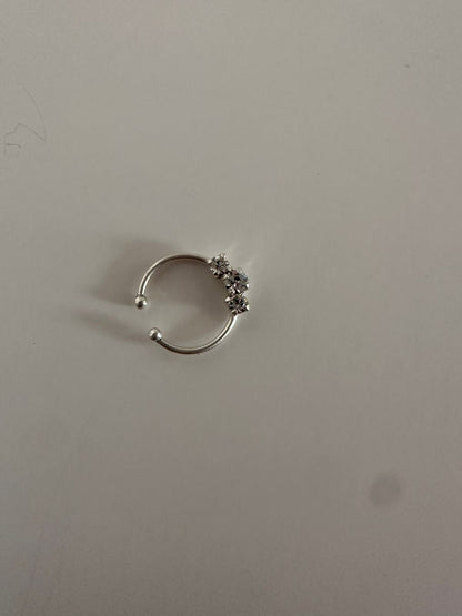 Earcuff de plata Florecitas