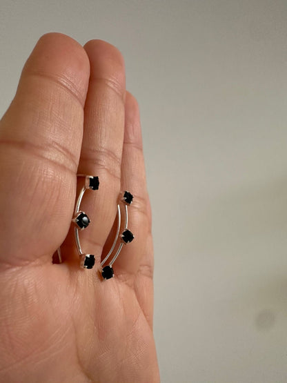 Aretes de plata Black