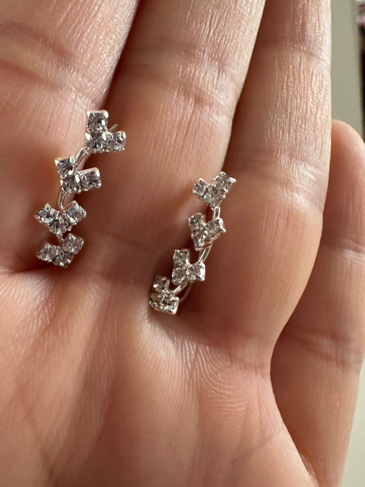 Aretes de Plata Corazones