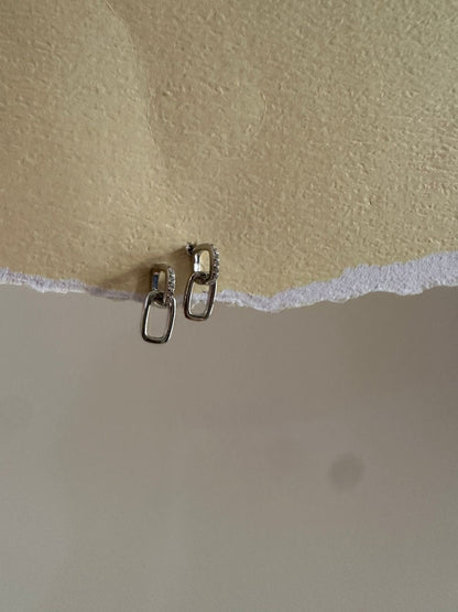 Arete de Plata Eslabón