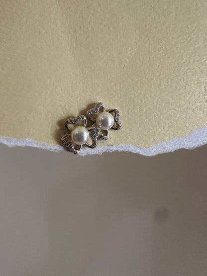 Aretes de plata Flores