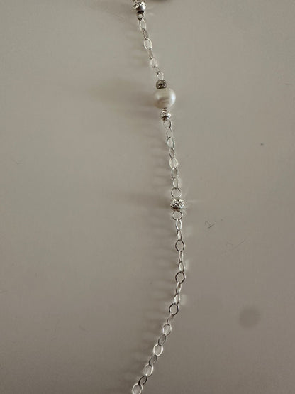 Pulsera de plata perlita