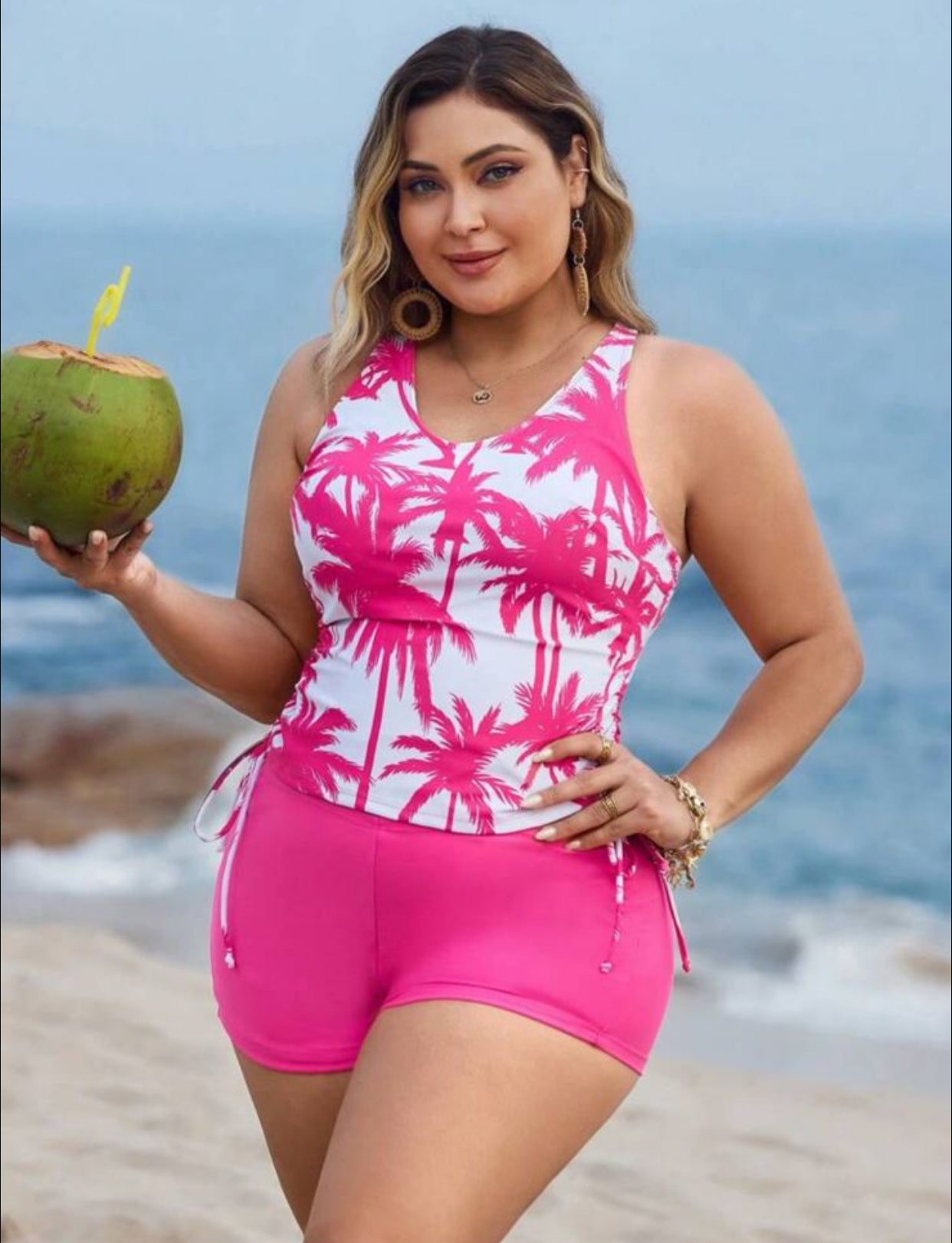 Traje de baño Pink Curvy