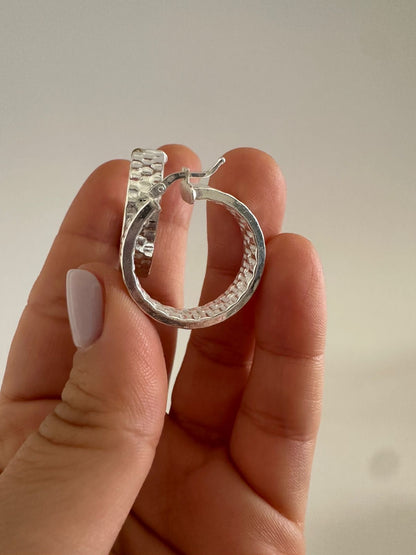 Argollas de plata Mosaico