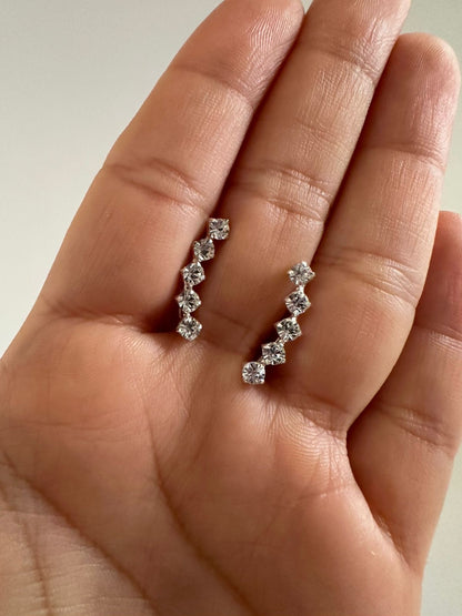 Aretes de plata Bright