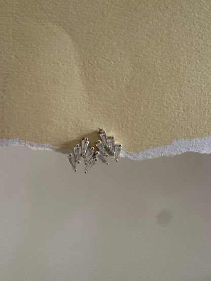 Aretes de plata Snow