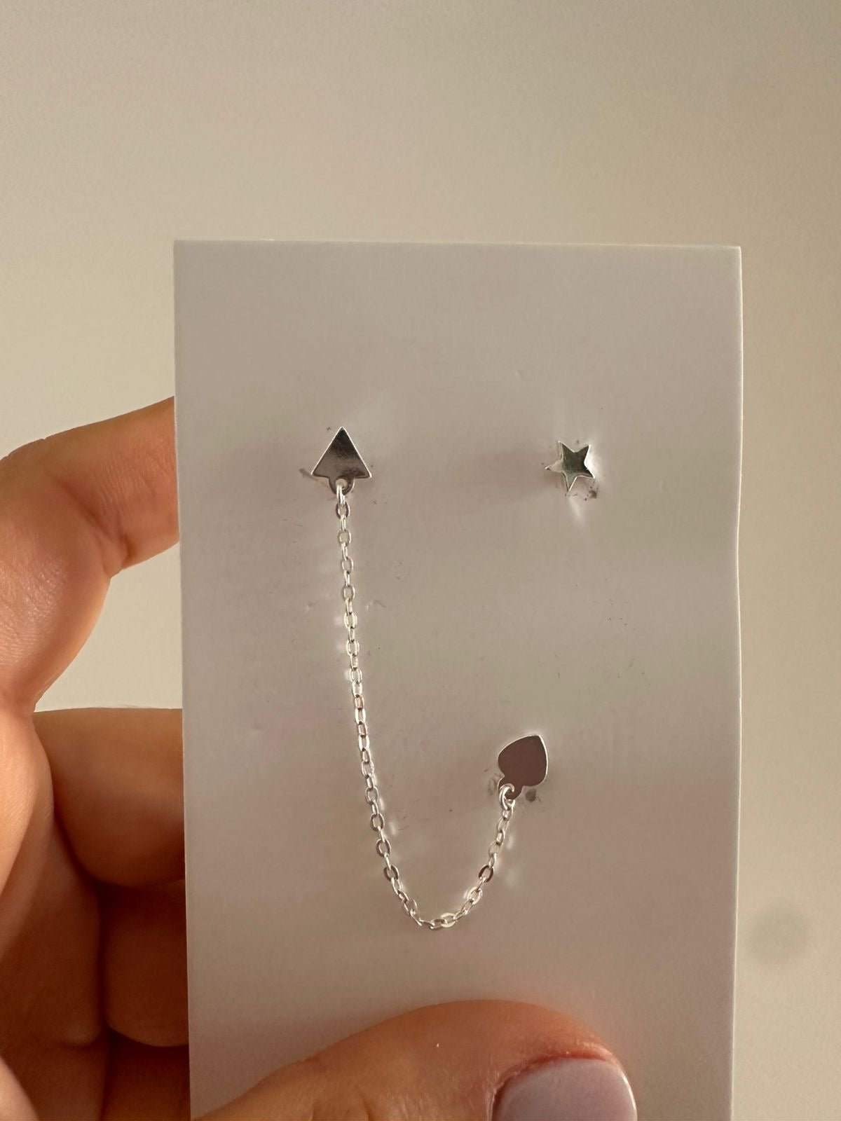 Aretes de plata irregulares