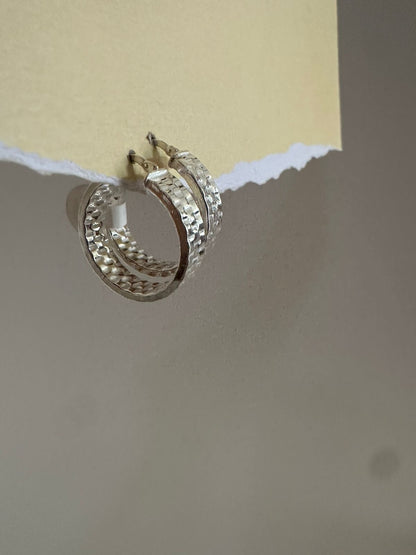 Argollas de plata Mosaico