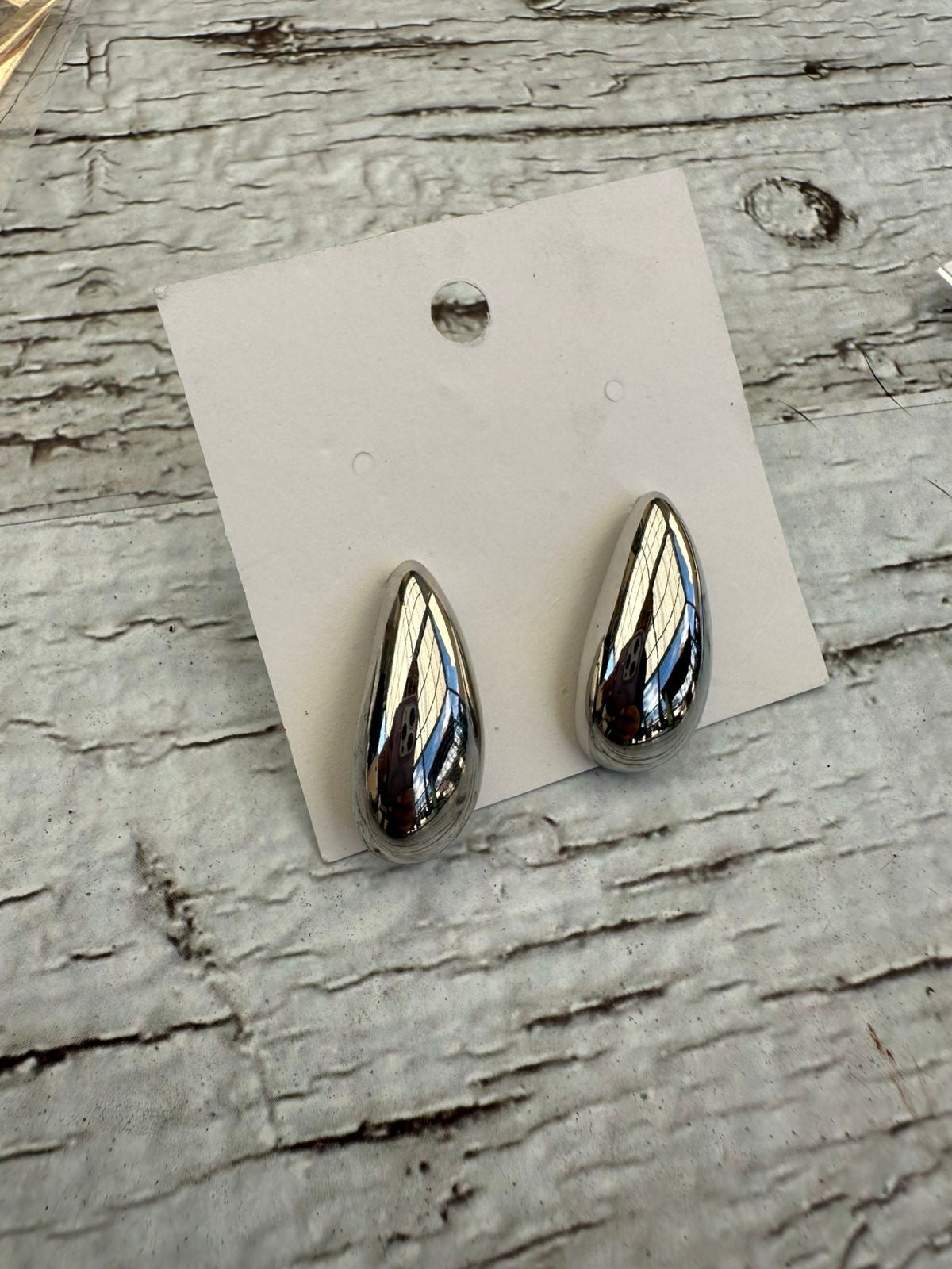 Aretes Gota plateada