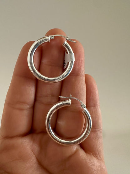 Argollas de plata medianas