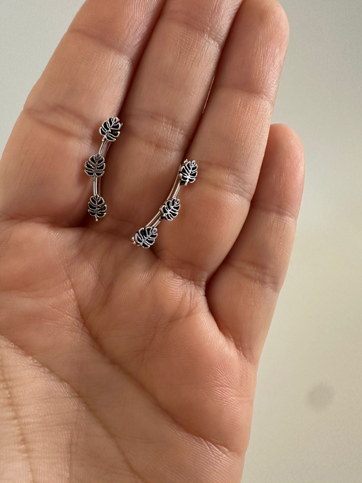 Aretes de Plata de hojas
