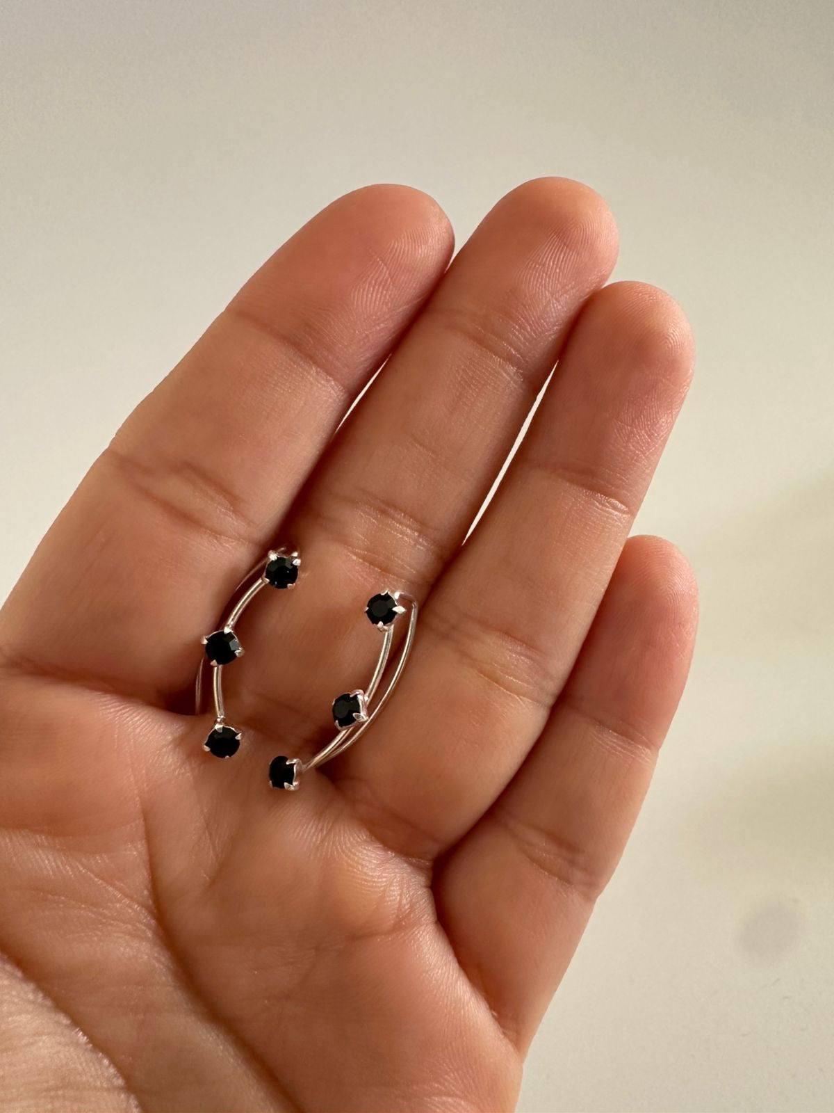 Aretes de plata Black