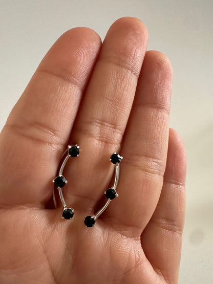 Aretes de plata Black