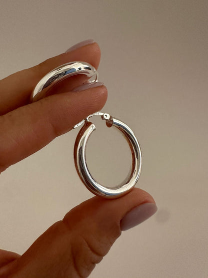 Argollas de plata medianas