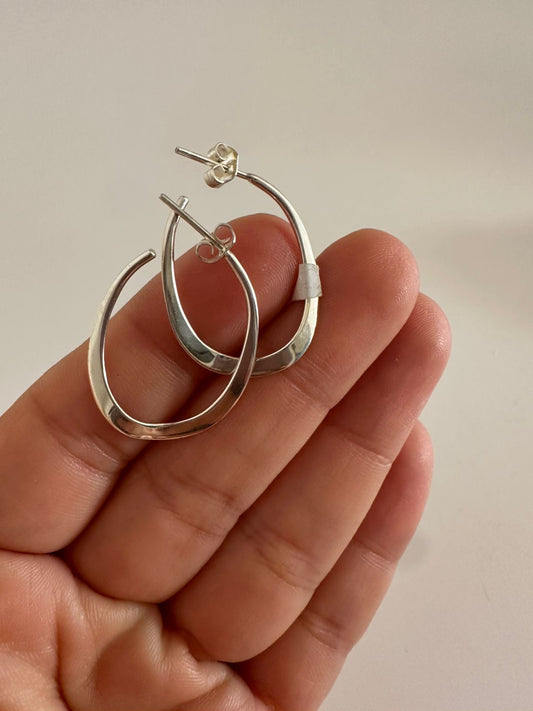 Aretes de plata Irregulares