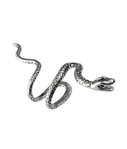 Earcuff serpiente plateada