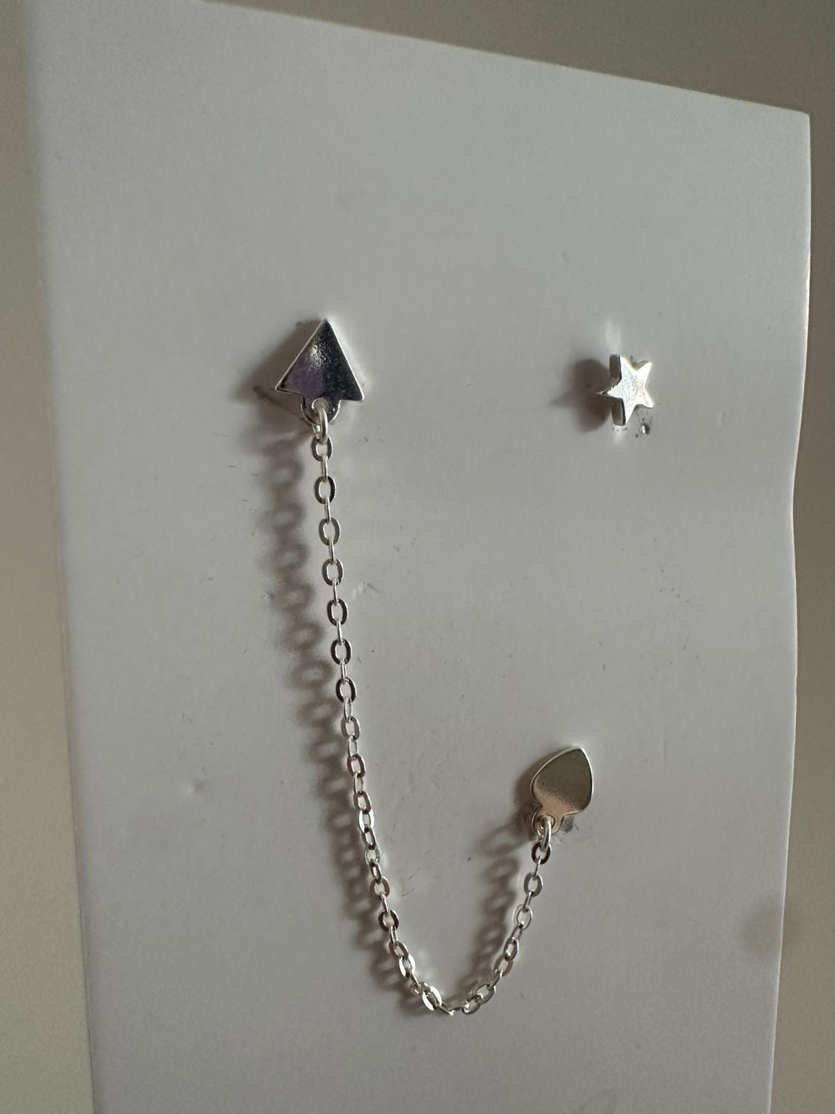 Aretes de plata irregulares