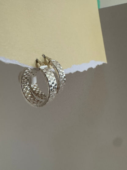 Argollas de plata Mosaico