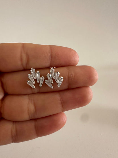Aretes de plata Snow