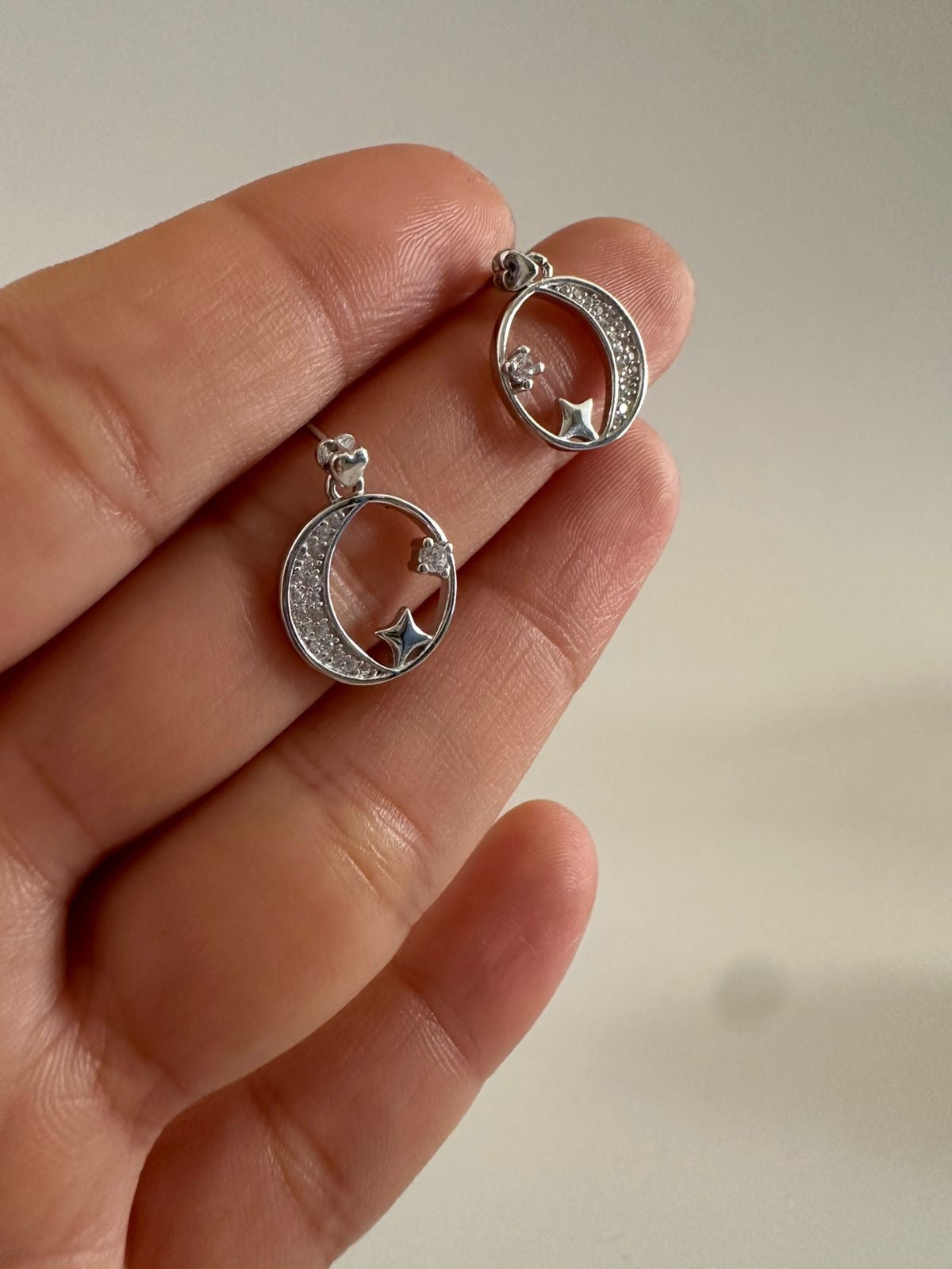 Aretes de plata Eclipse