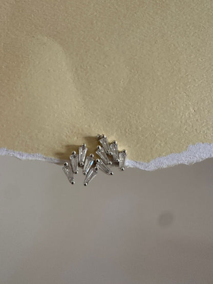 Aretes de plata Snow