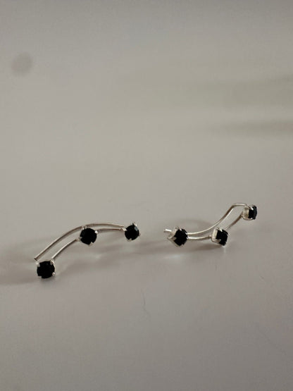 Aretes de plata Black
