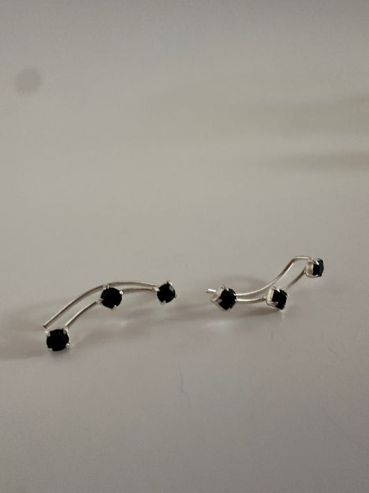 Aretes de plata Black