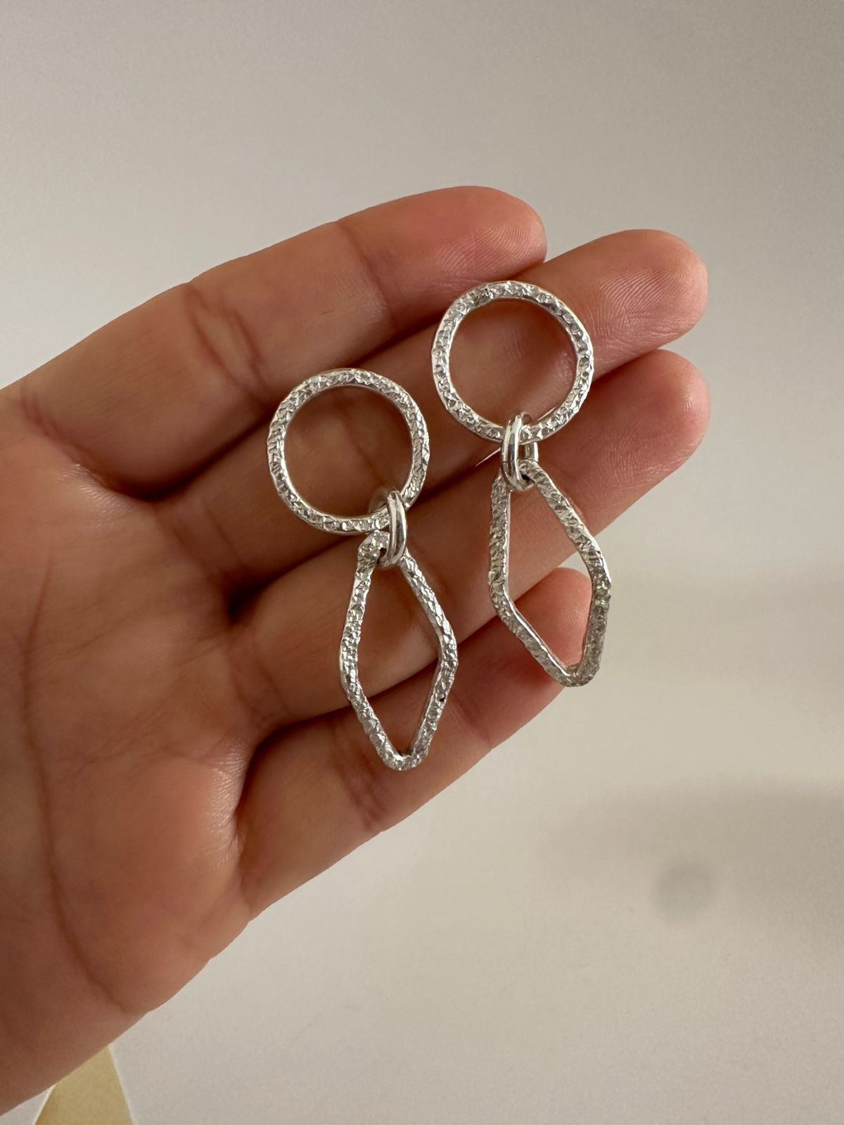Aretes de plata largos