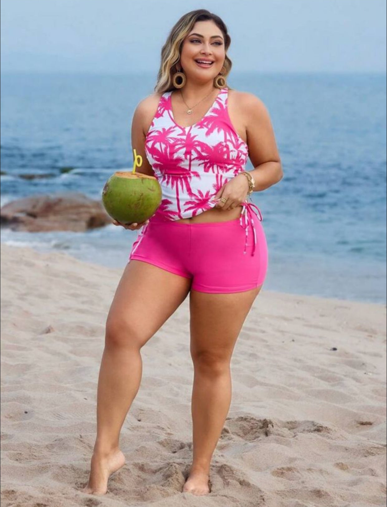 Traje de baño Pink Curvy