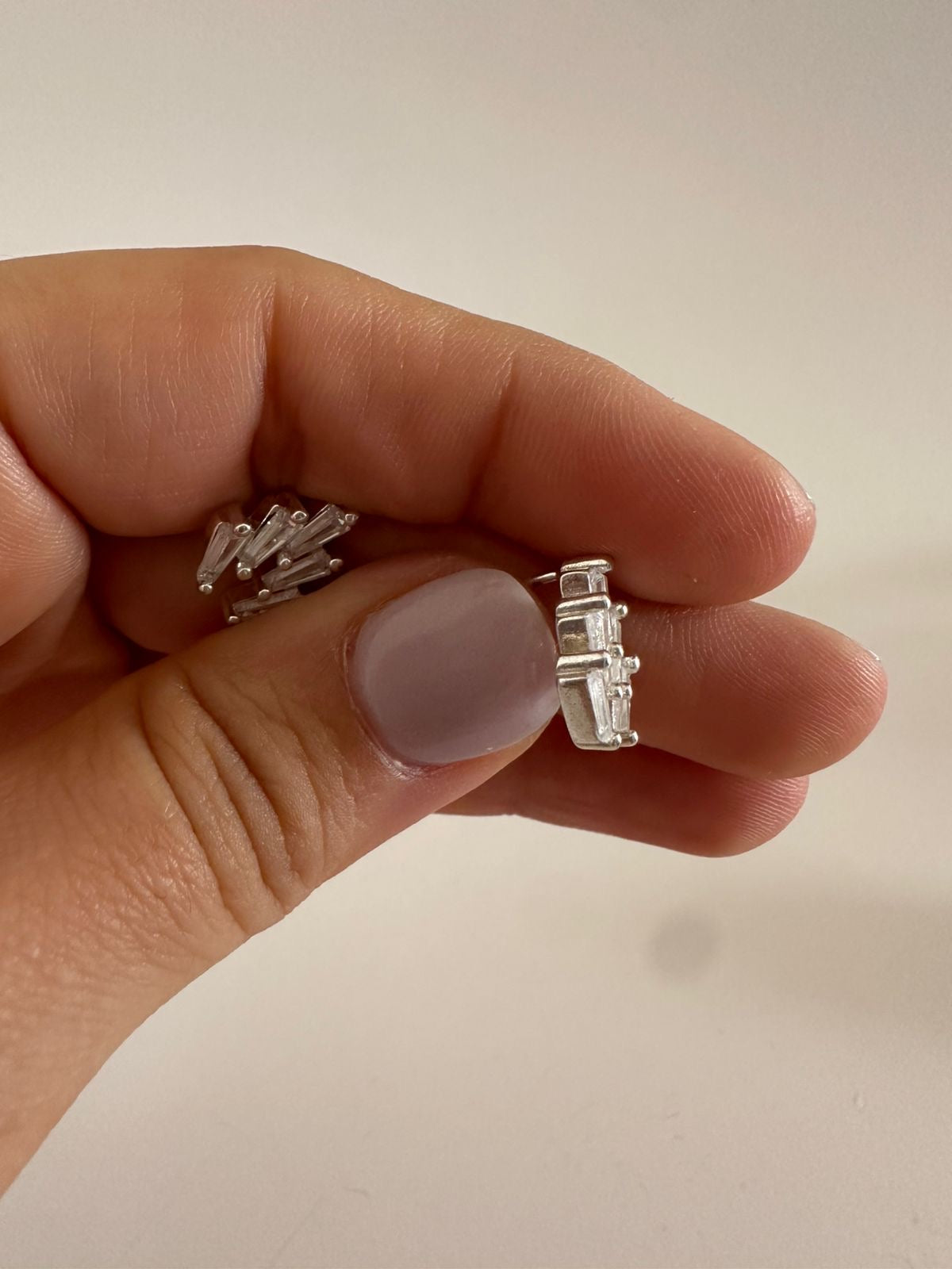 Aretes de plata Snow