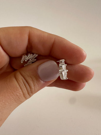 Aretes de plata Snow