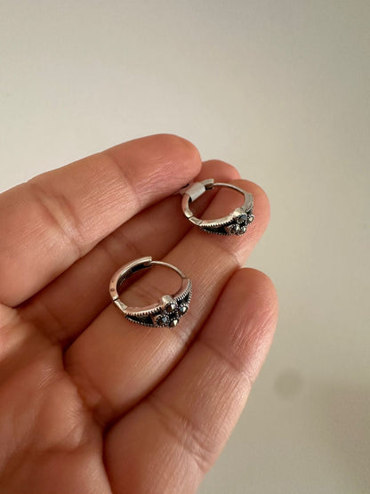 Aretes de plata Rosita
