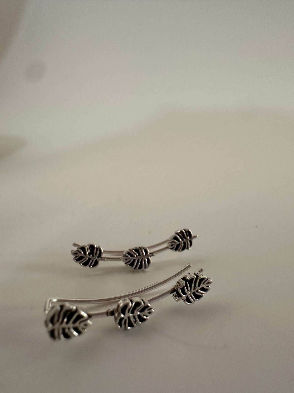 Aretes de Plata de hojas