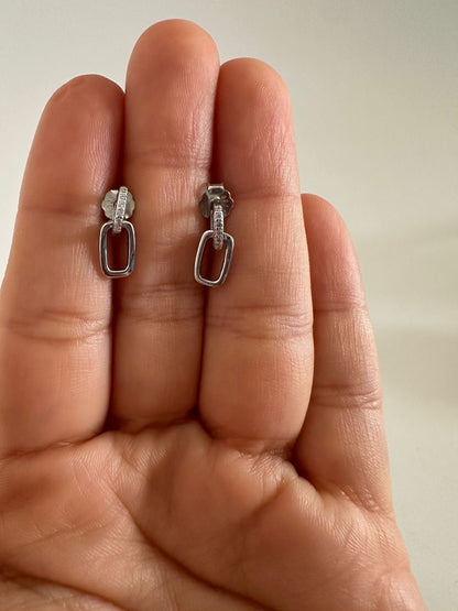 Arete de Plata Eslabón