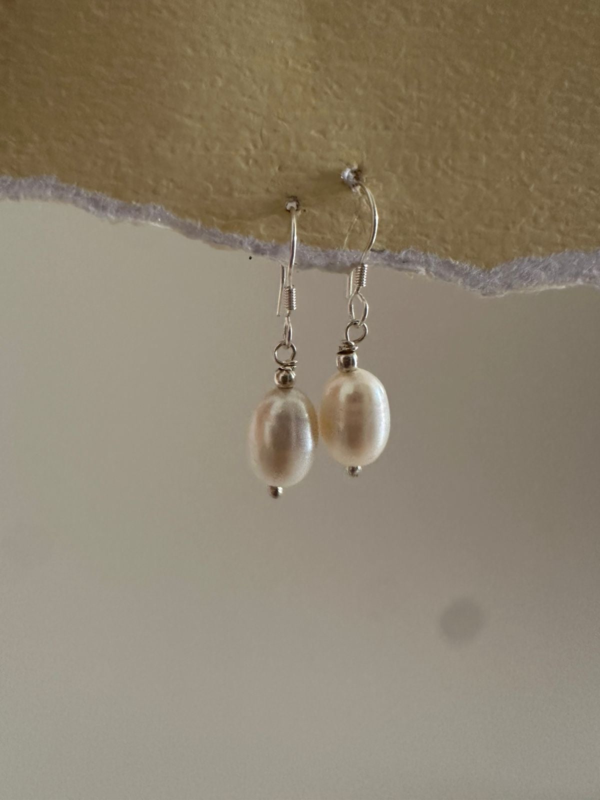 Aretes de plata perlitas