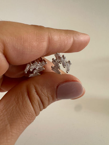 Aretes de plata Snow