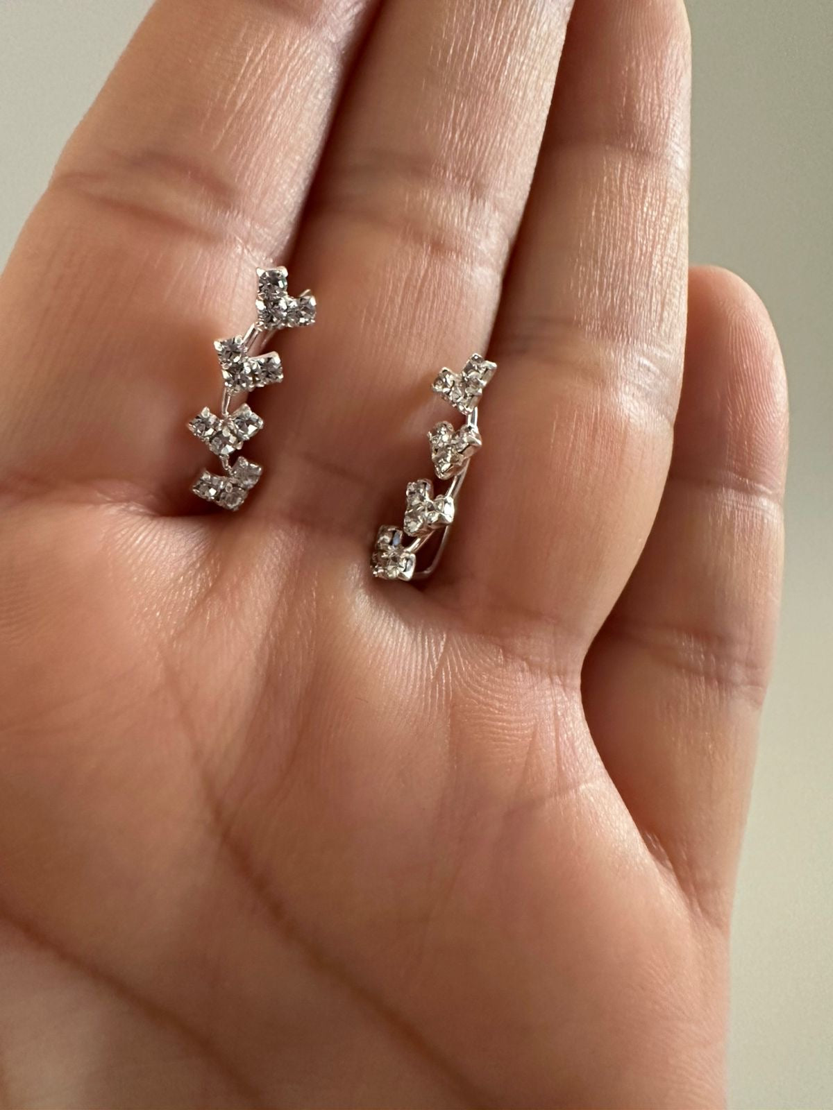 Aretes de Plata Corazones