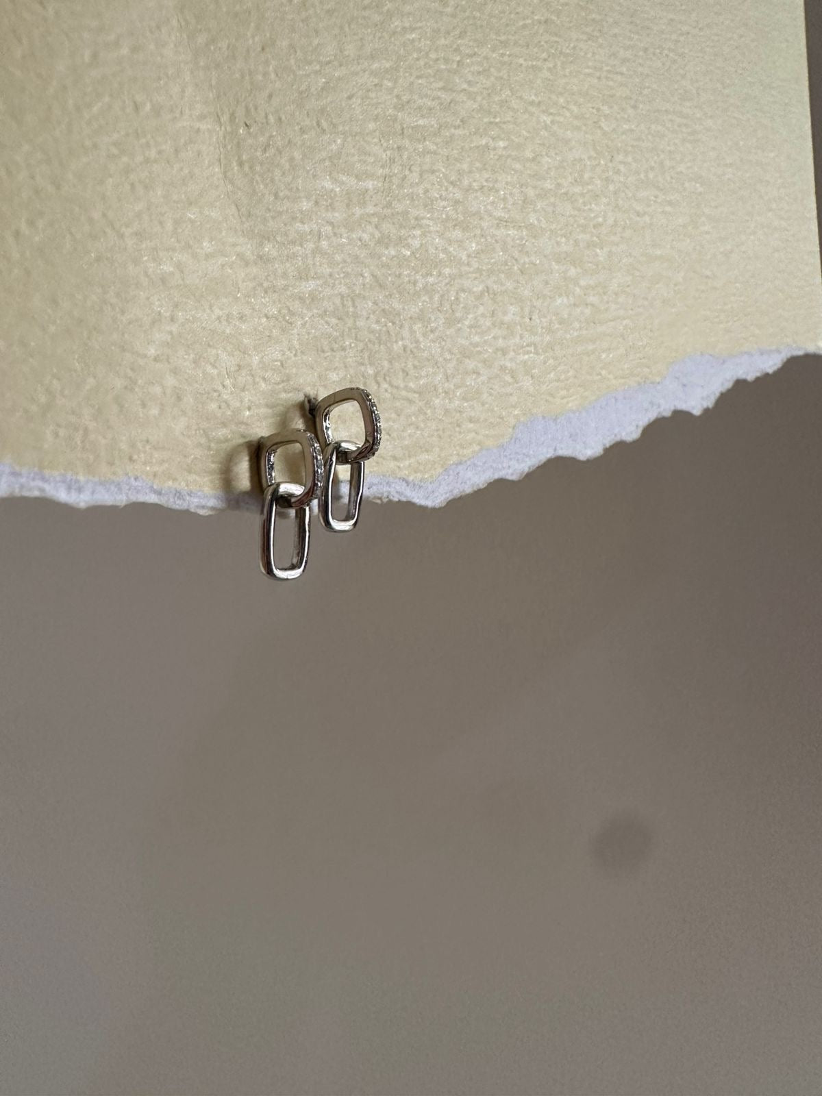 Arete de Plata Eslabón